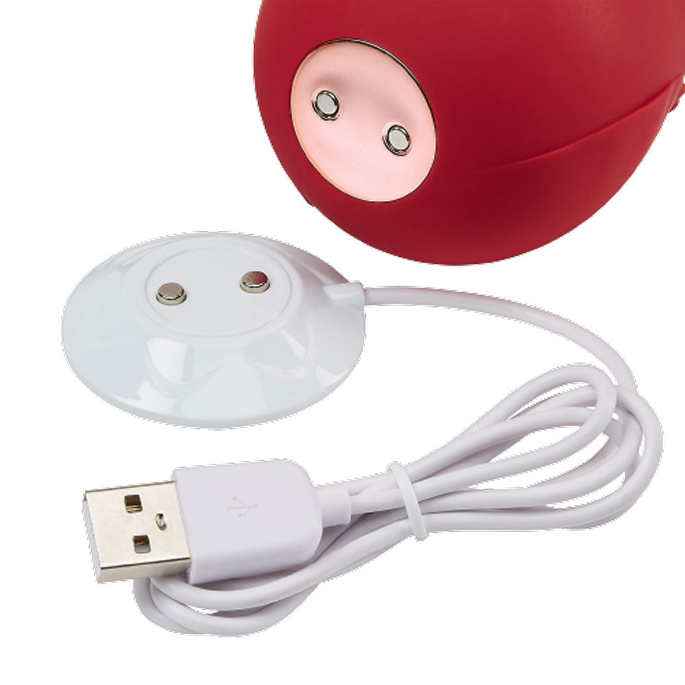 Cloud 9 Health & Wellness Rose Suction Stimulator Red