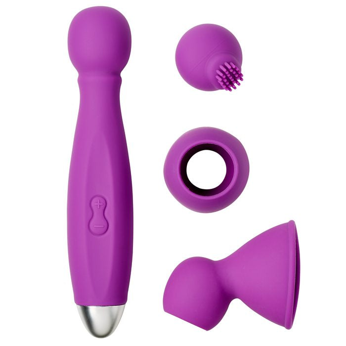 Cloud 9 Health & Wellness Wand Kit 9 Function Flexible Head Purple