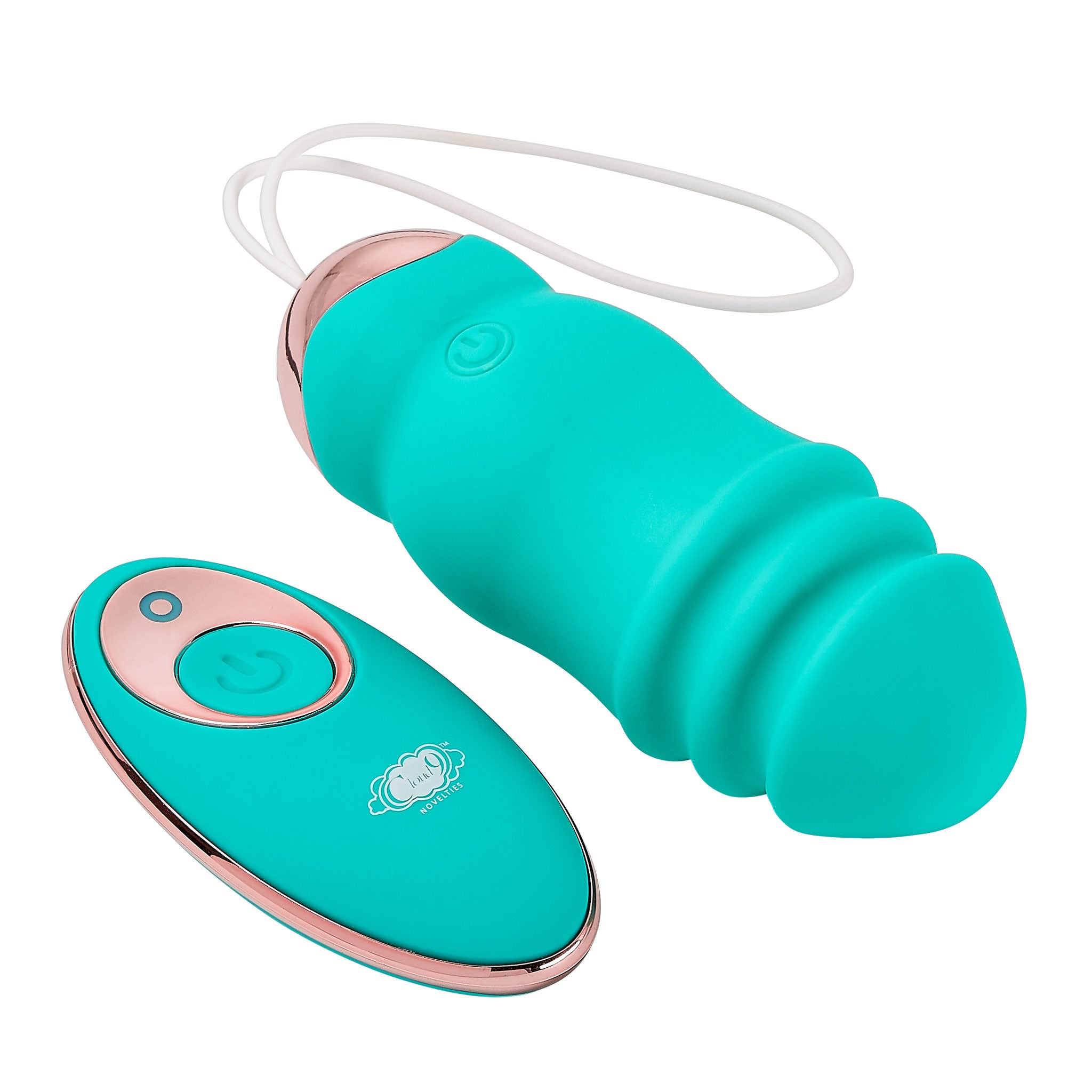 Cloud 9 Health & Wellness Wireless Remote Control Egg W/ Stroking Motion Teal Stroking Motion