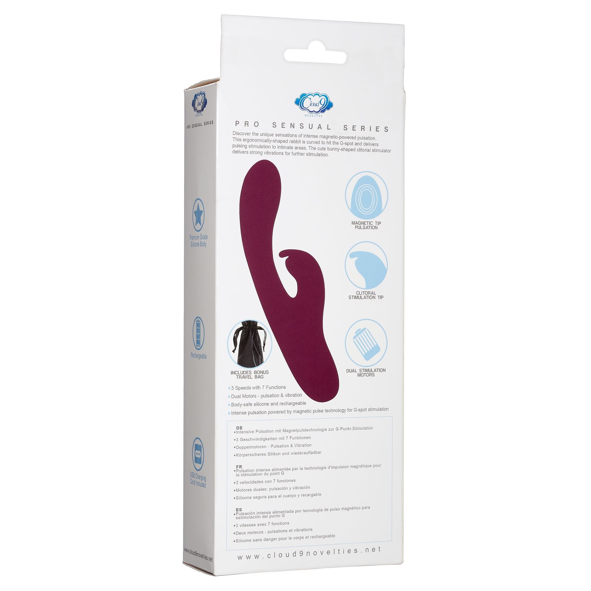 Cloud 9 Pro Sensual Series Pulse Touch Rabbit Vibrator G Plum