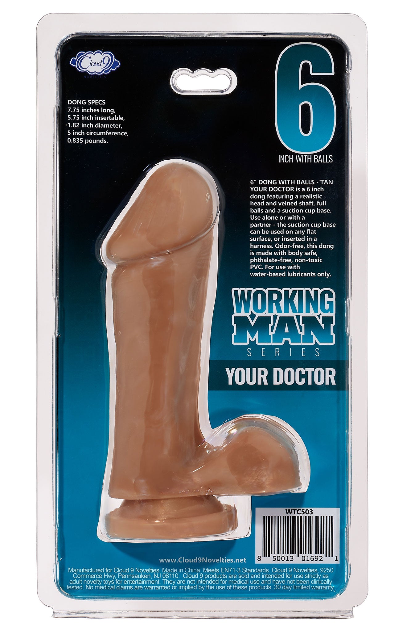 Cloud 9 Working Man 6 Inch With Balls Tan