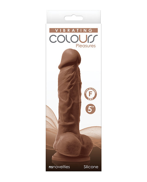 Colours Pleasures 5" Vibrating Dildo Brown