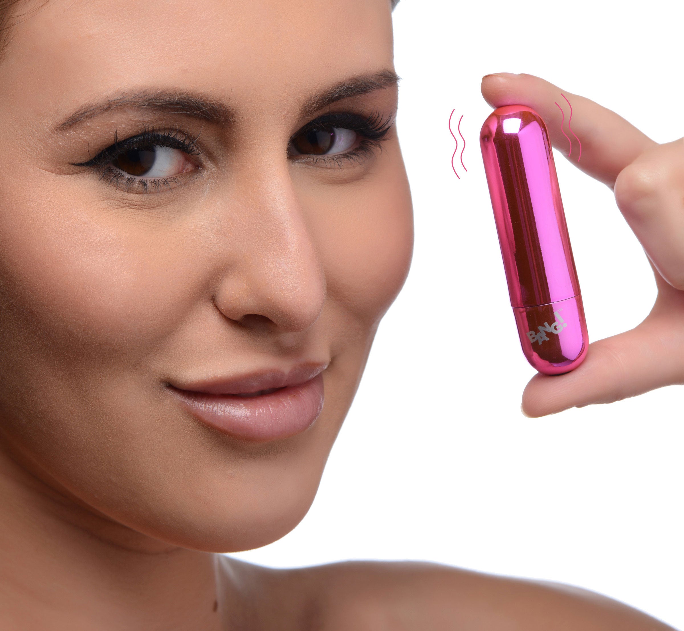 Compact Companion 10x Rechargeable Vibrating Metallic Bullet Pink