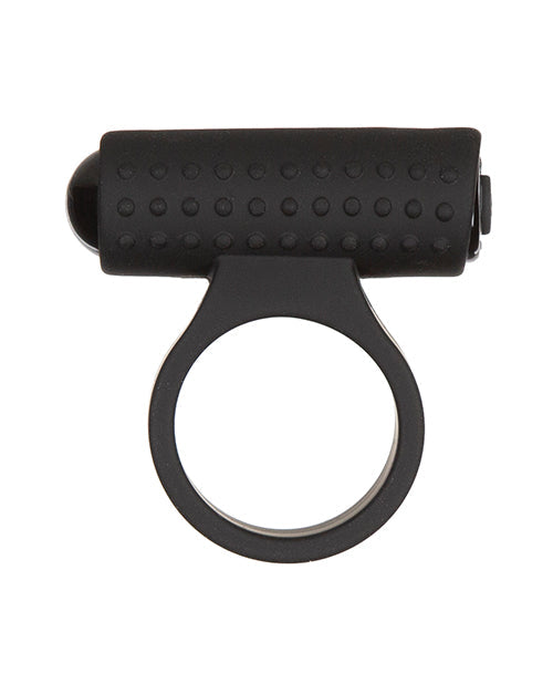 Cosmic Cock Ring W/rechargeable Bullet - 9 Functions Black