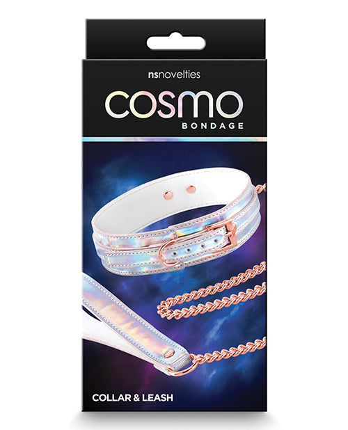 Cosmo Bondage Collar & Leash Rainbow