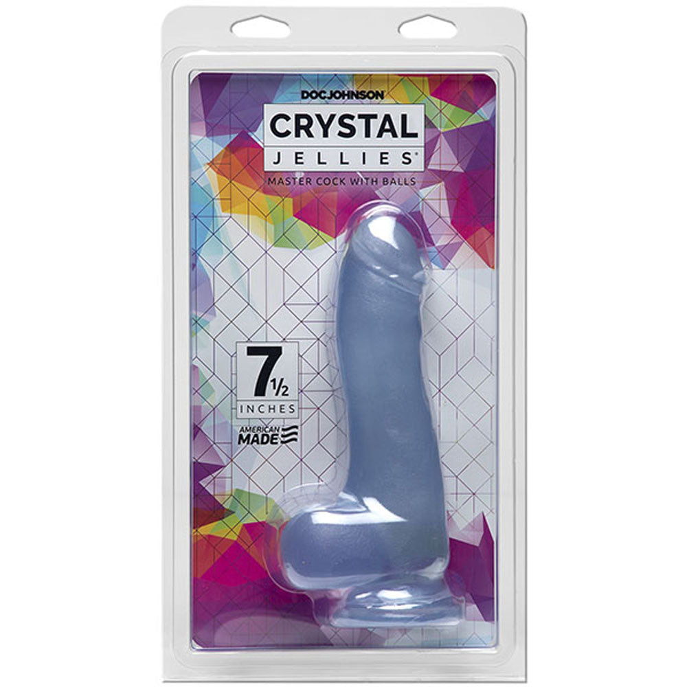 Crystal Jellies 7.5 Inch Master Cock With Balls