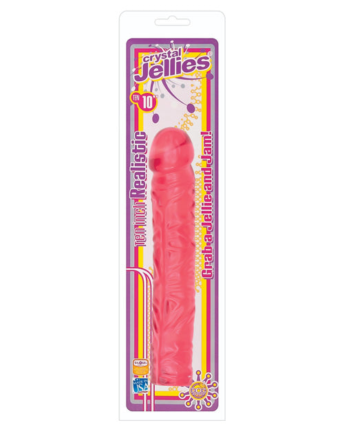 Crystal Jellies Classic Dong 10 Inch - Pink Pink