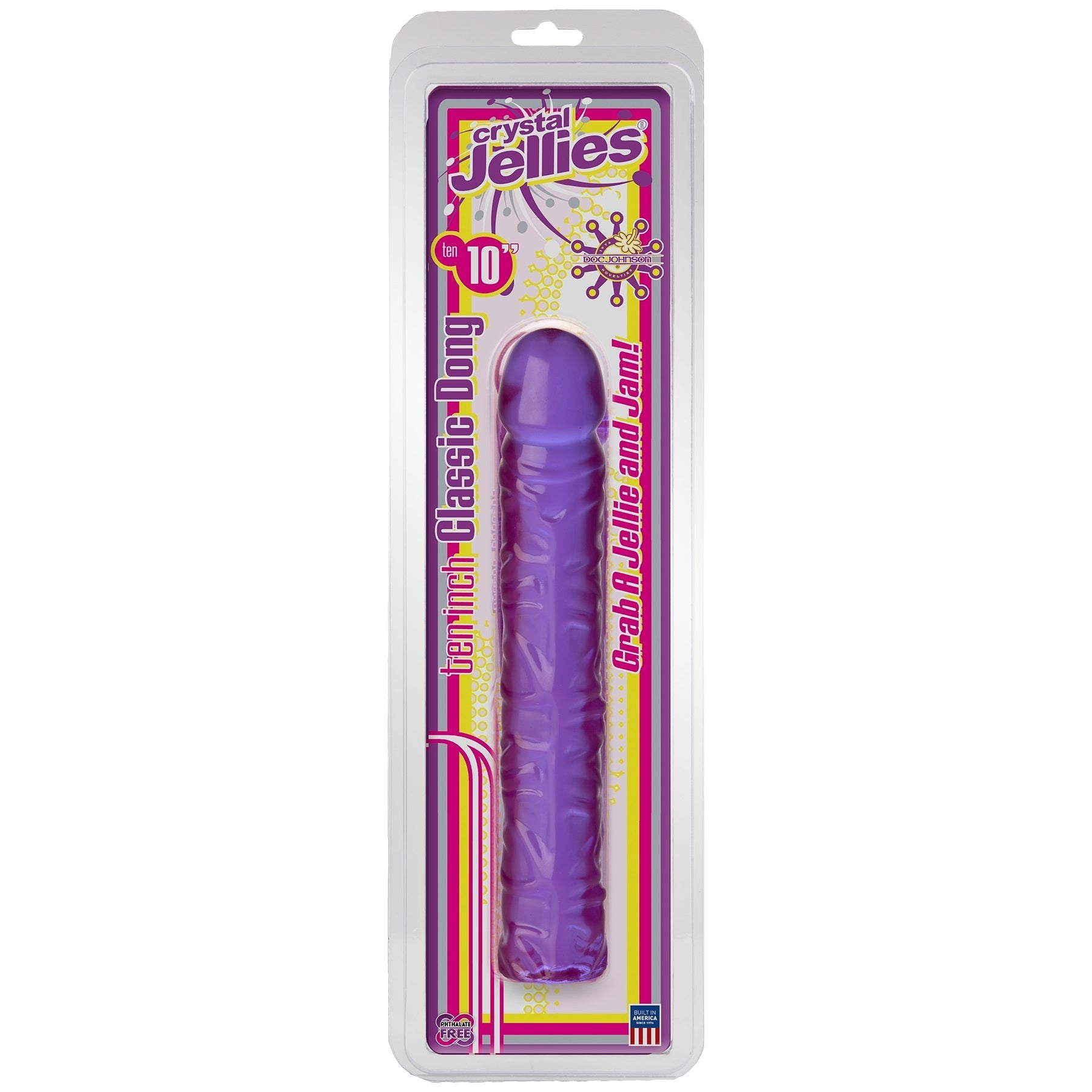 Crystal Jellies Classic Dong 10 Inch Purple