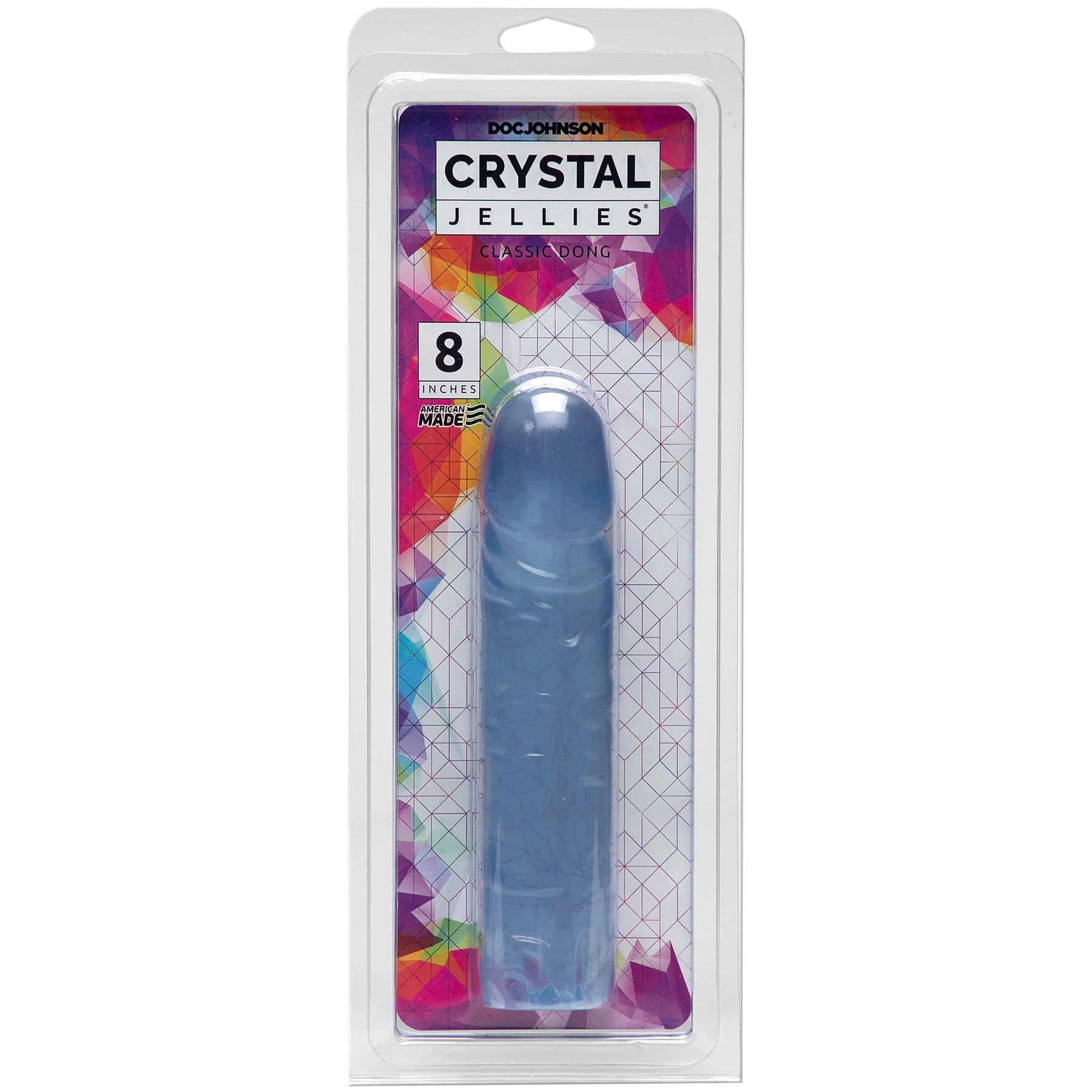 Crystal Jellies Classic Dong 8 Inch - Clear Clear