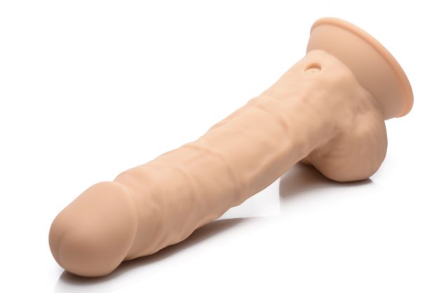 Curve Novelties Fleshstixxx 8" Vibrating Silicone Dildo W/balls