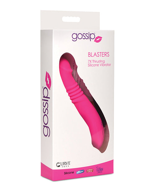 Curve Toys Gossip Blasters 7x Thrusting Silicone Vibrator - Magenta