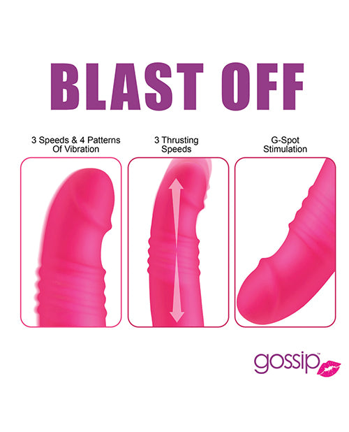 Curve Toys Gossip Blasters 7x Thrusting Silicone Vibrator - Magenta