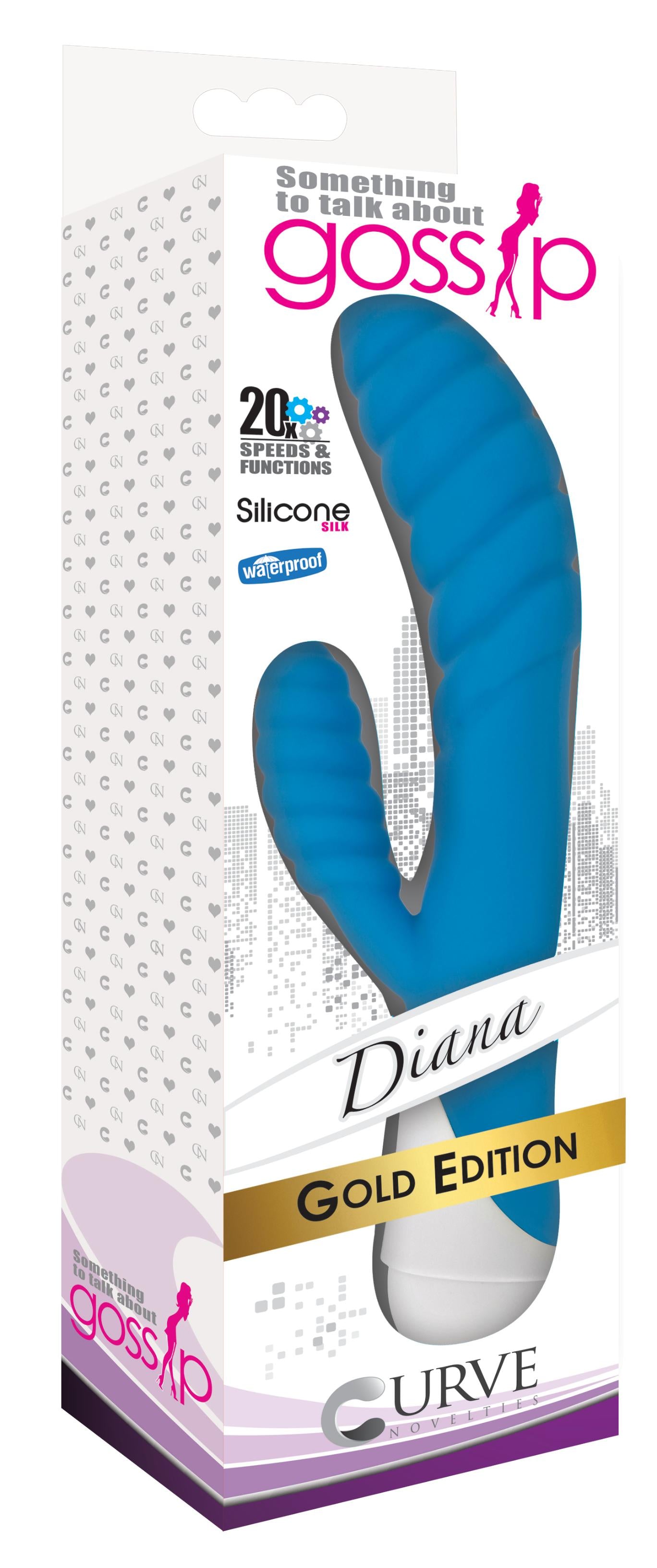 Curve Toys Gossip Diana - Violet Rabbit Vibrator Azure Blue