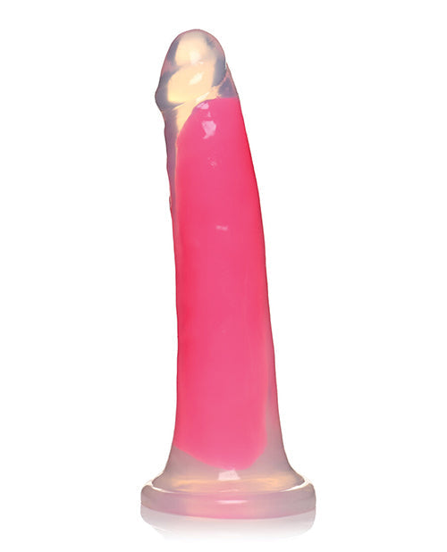 Curve Toys Lollicock 7" Glow In The Dark Silicone Dildo Pink