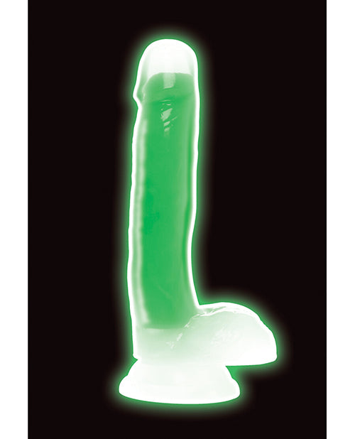 Curve Toys Lollicock 7" Glow In The Dark Silicone Dildo W/balls