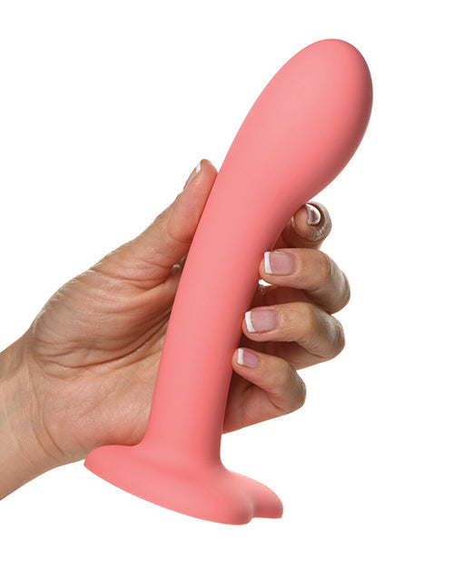 Curve Toys Simply Sweet 7" G Spot Silicone Dildo - Pink