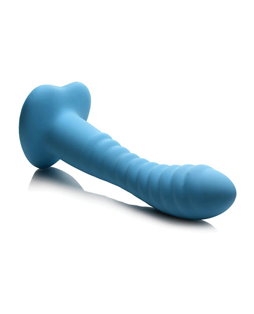 Curve Toys Simply Sweet 7" Ribbed Silicone Dildo - Blue