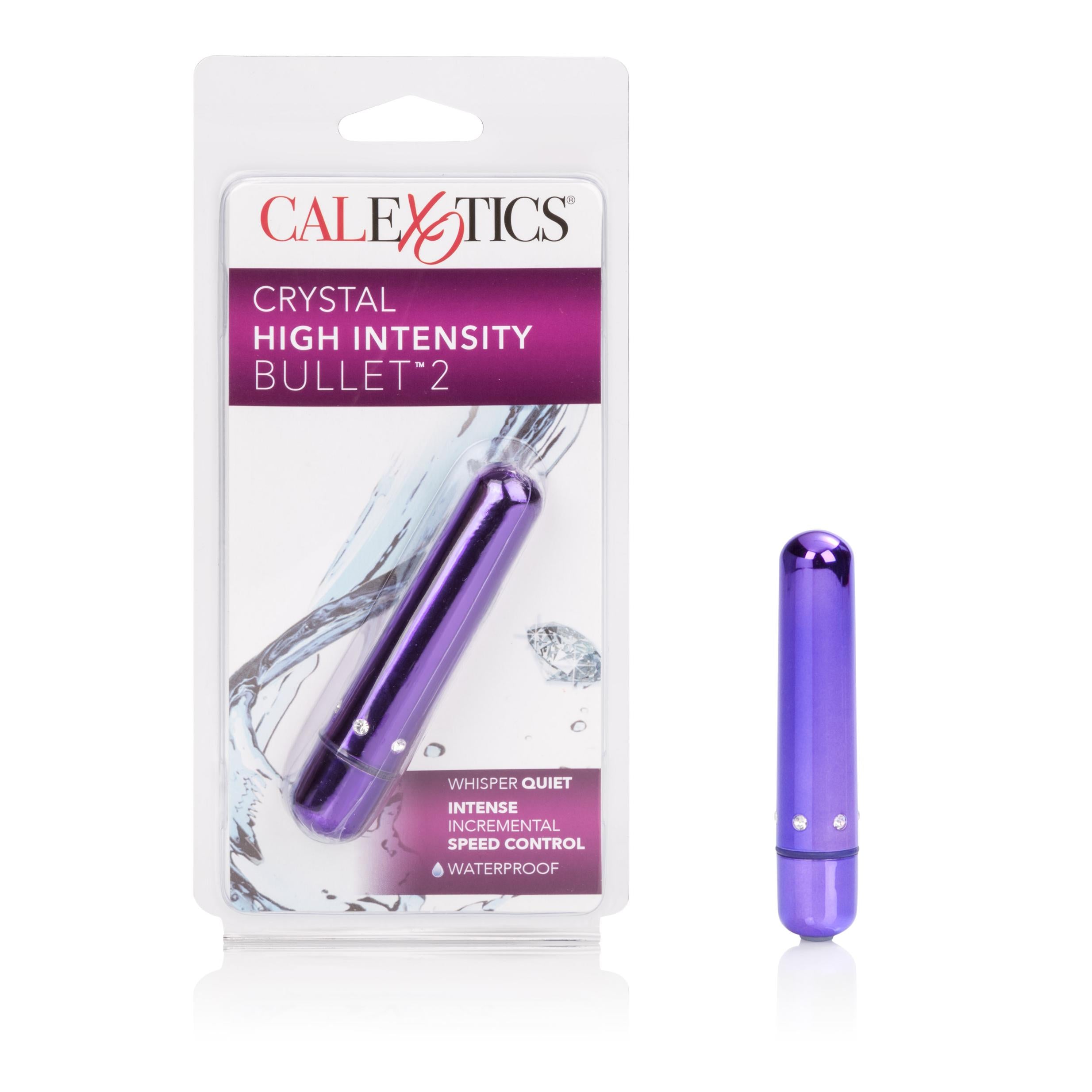 Dazzling Crystal-Embellished Seamless Bullets Vibrator Purple