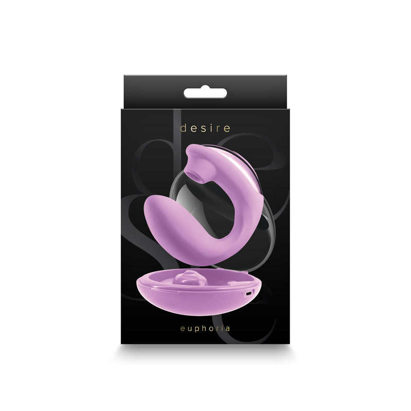 Desire Euphoria Dual End Vibrator with Air Pulse Clitoral Stimulation