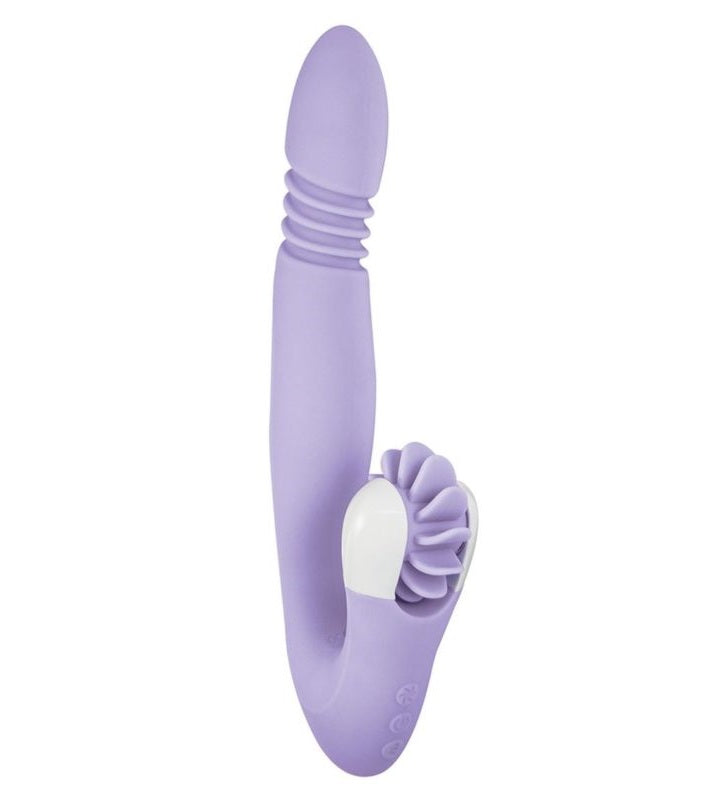 Devine Vibes Clitoral and Vaginal Orgasm Wheel & Stroker Vibrator - Lavender