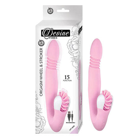 Devine Vibes Orgasm Wheel & Stroker Vibrator - Pink