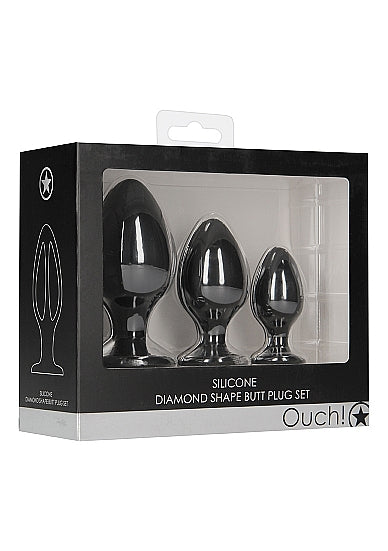 Diamond Butt Plug Set Bla