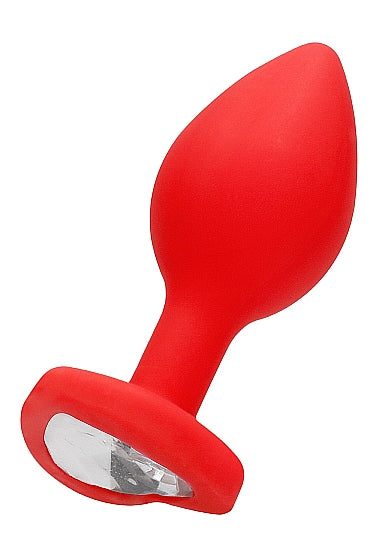 Diamond Heart Butt Plug Red / Regular