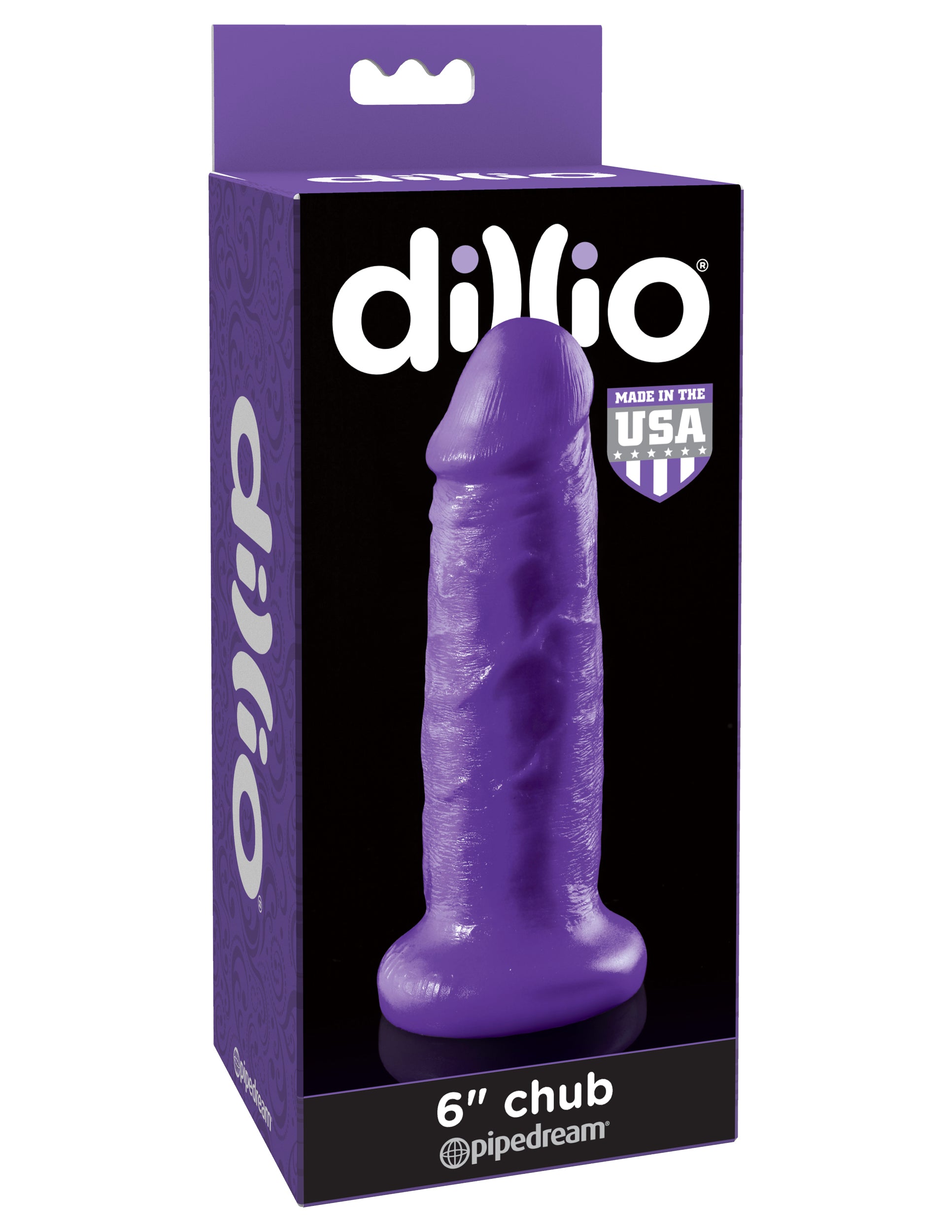 Dillio 6-Inch Chub Classic Dildo in Purple Purple