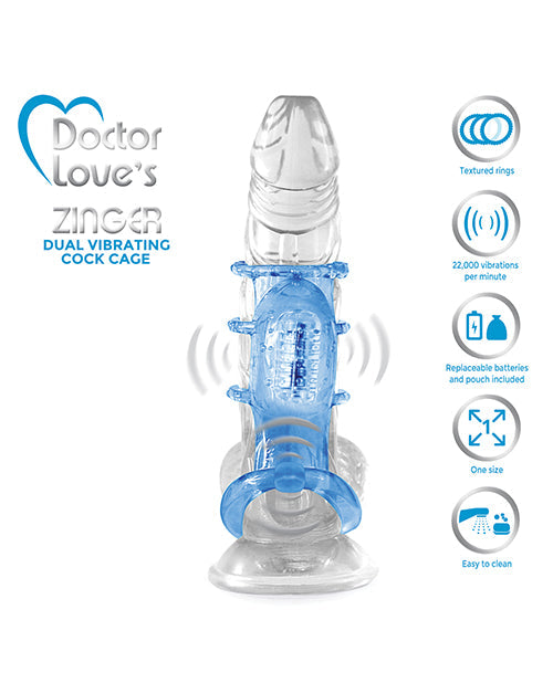 Doctor Love's Zinger Dual Vibrating Cock Cage