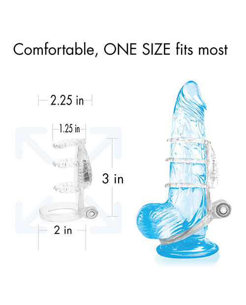 Doctor Love's Zinger Dual Vibrating Cock Cage Clear