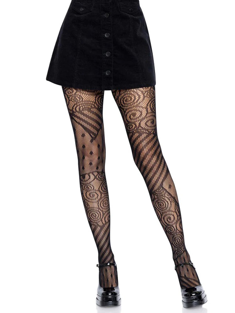 Doll Net Tights - One Size - Black