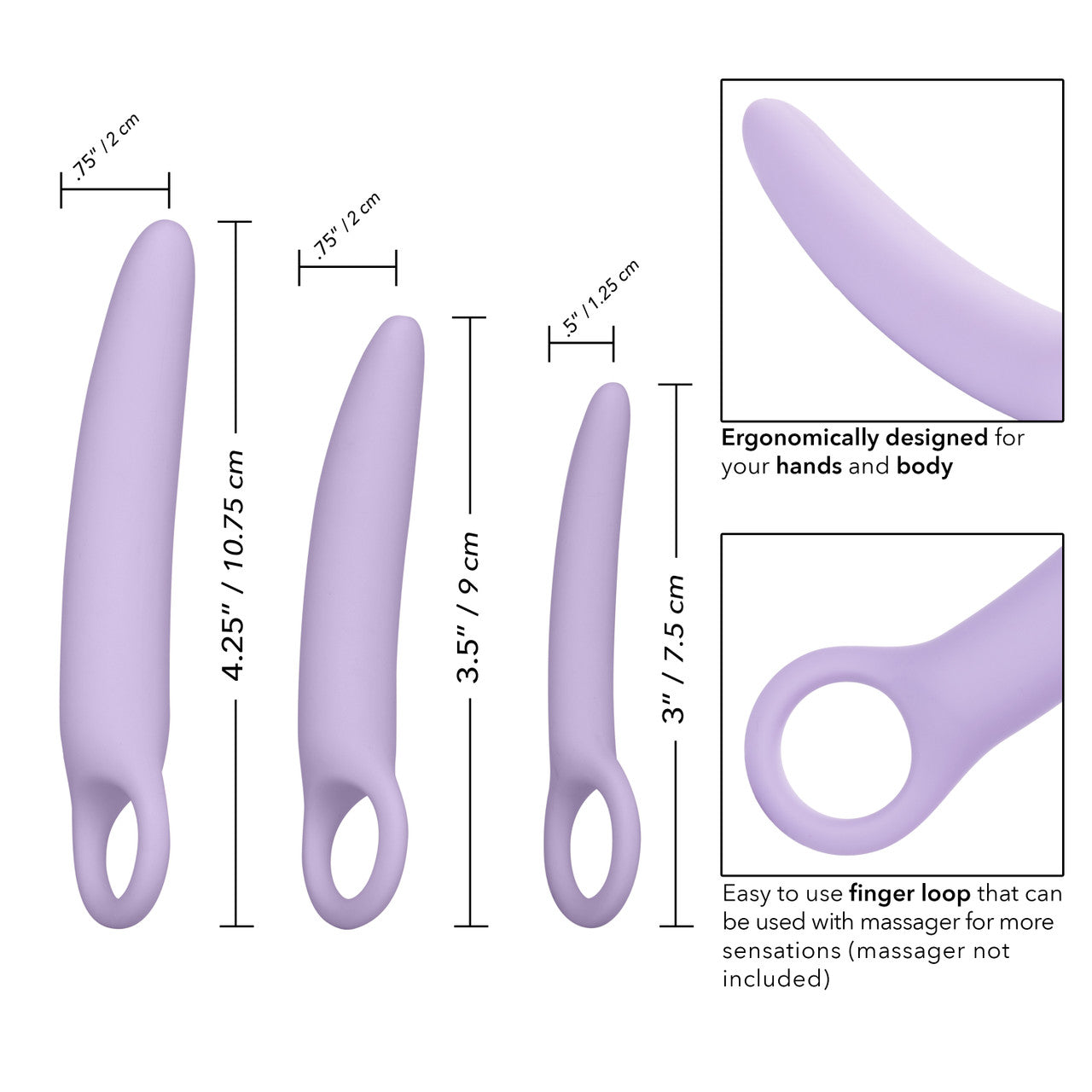 Dr Laura Berman Alena Set Of 3 Silicone Dilators