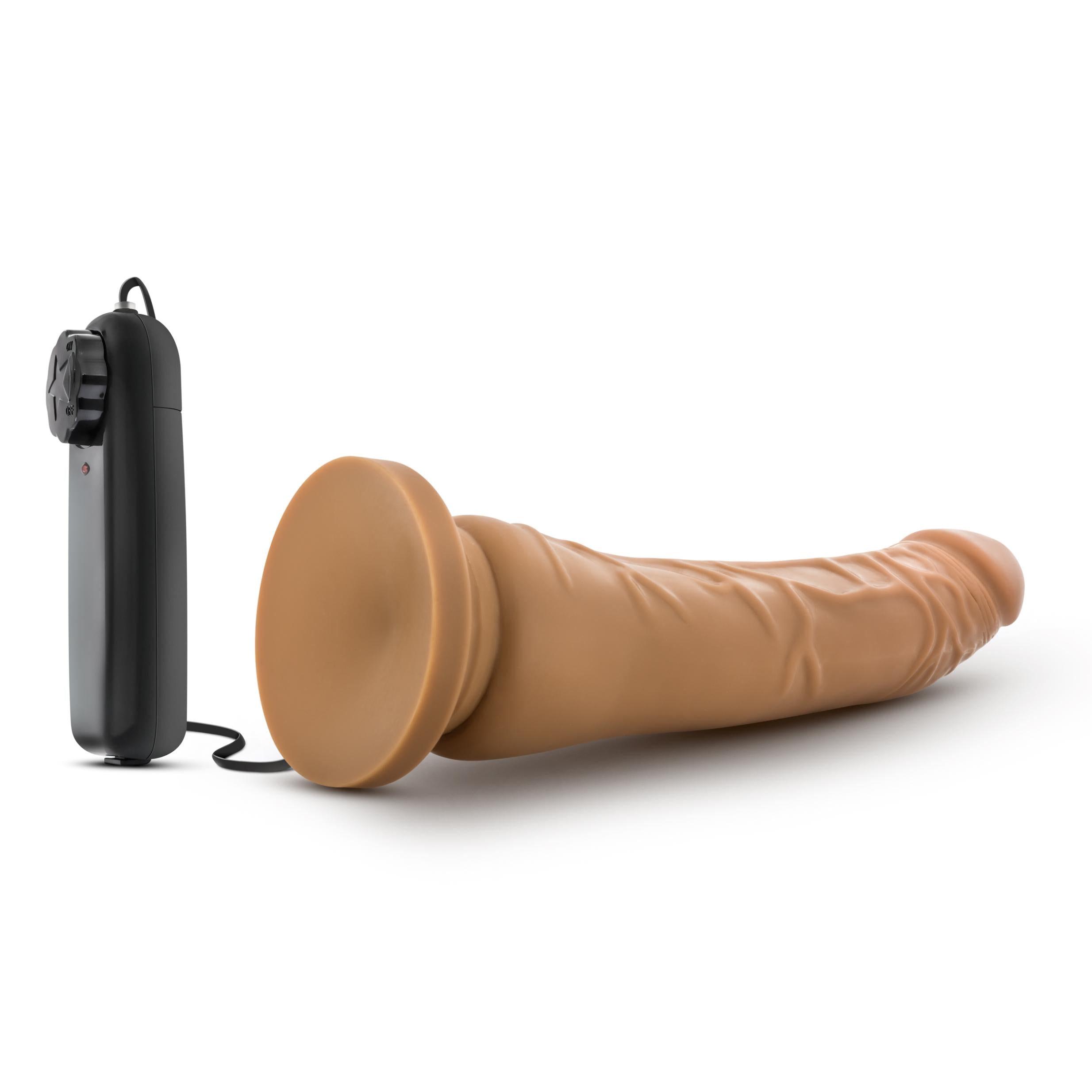 Dr Skin 8.5 Vibrating Realistic Cock W/suction Cup Mocha