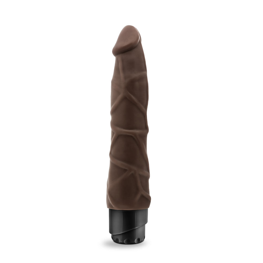 Dr. Skin - Cock Vibrator 1 - 9 Inch Vibrating Cock -  Chocolate