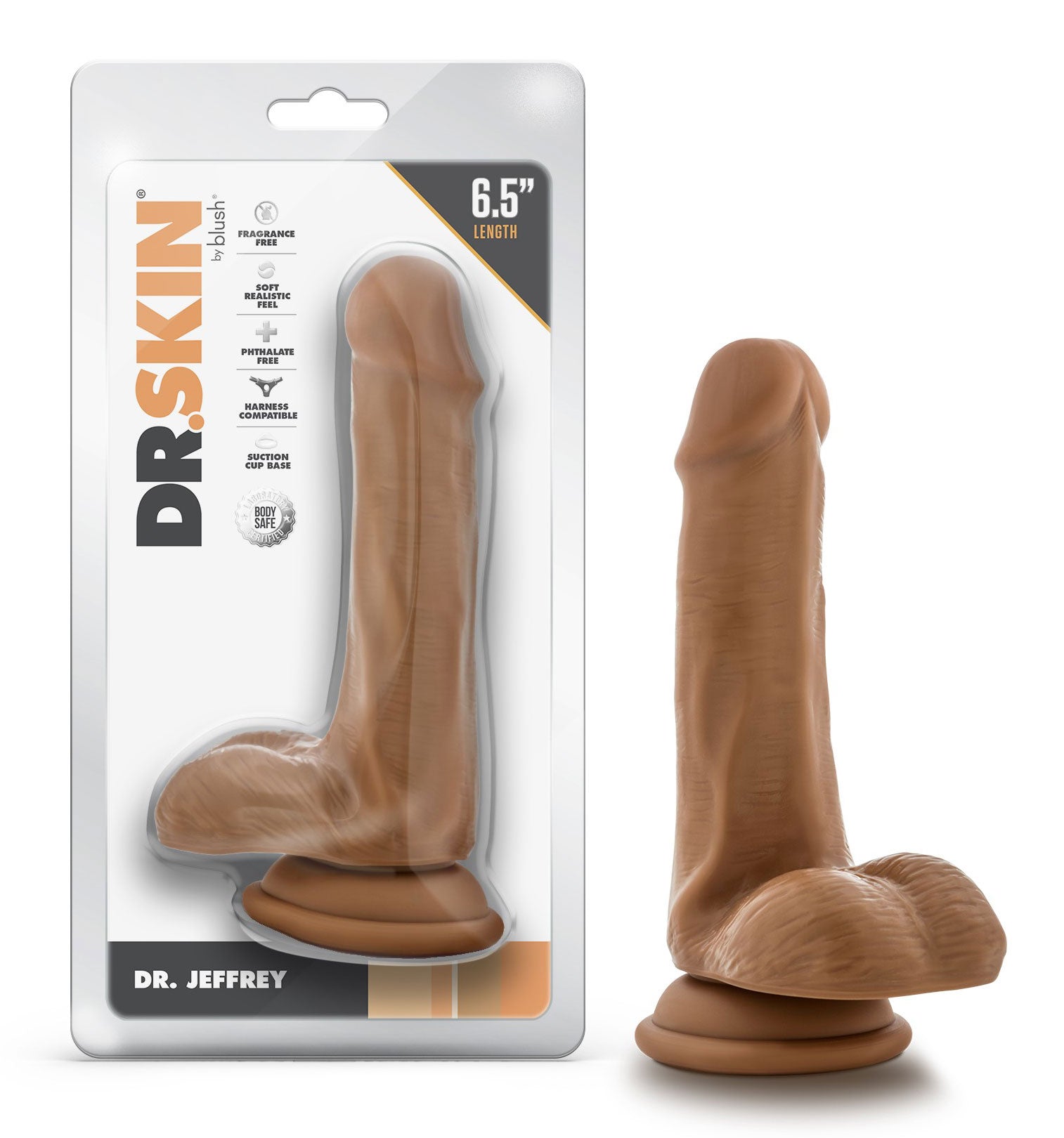 Dr. Skin - Dr. Jeffrey - 6.5 Inch Dildo With Balls Tan