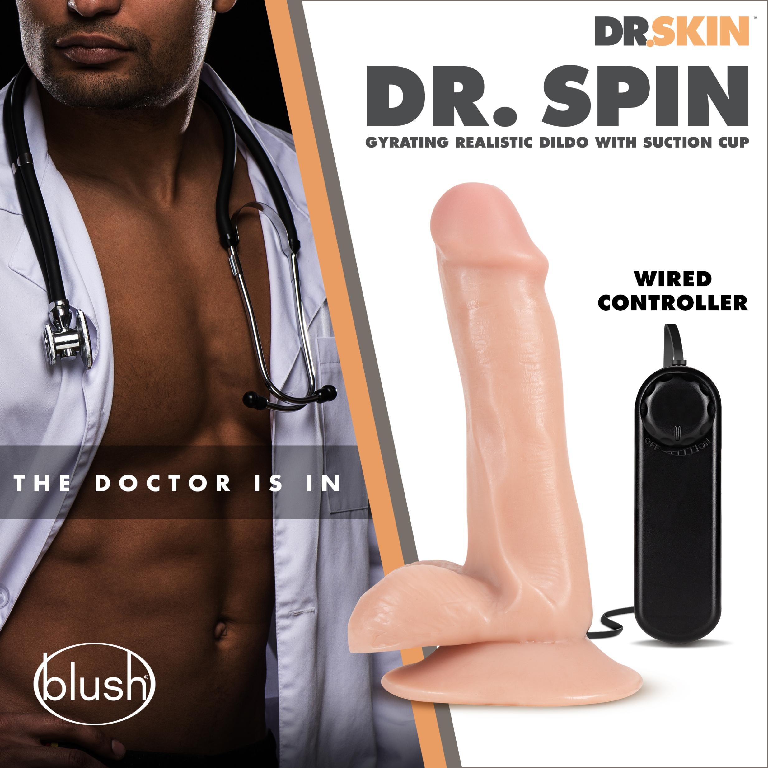 Dr. Skin - Dr. Spin - Inch Gyrating Realistic Dildo