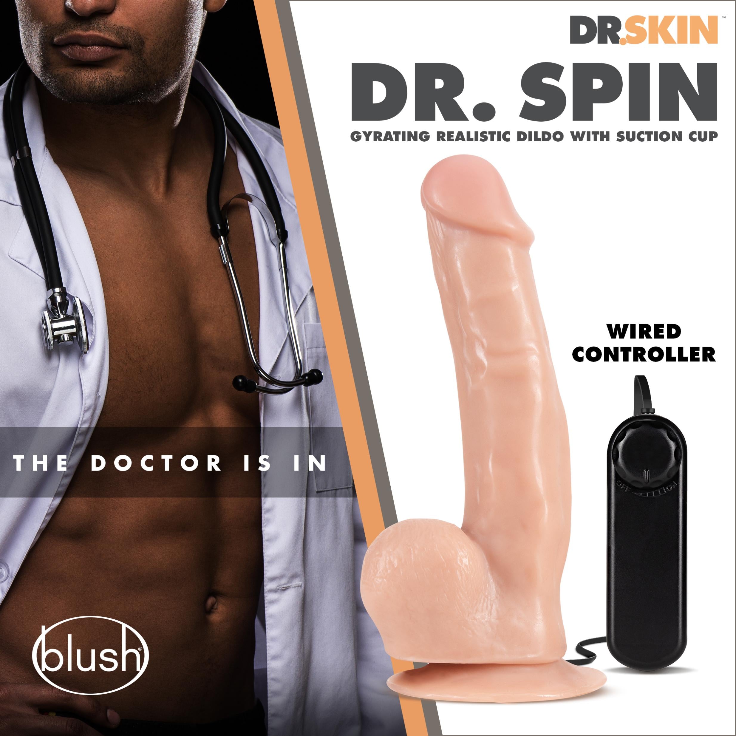 Dr. Skin - Dr. Spin - Inch Gyrating Realistic Dildo