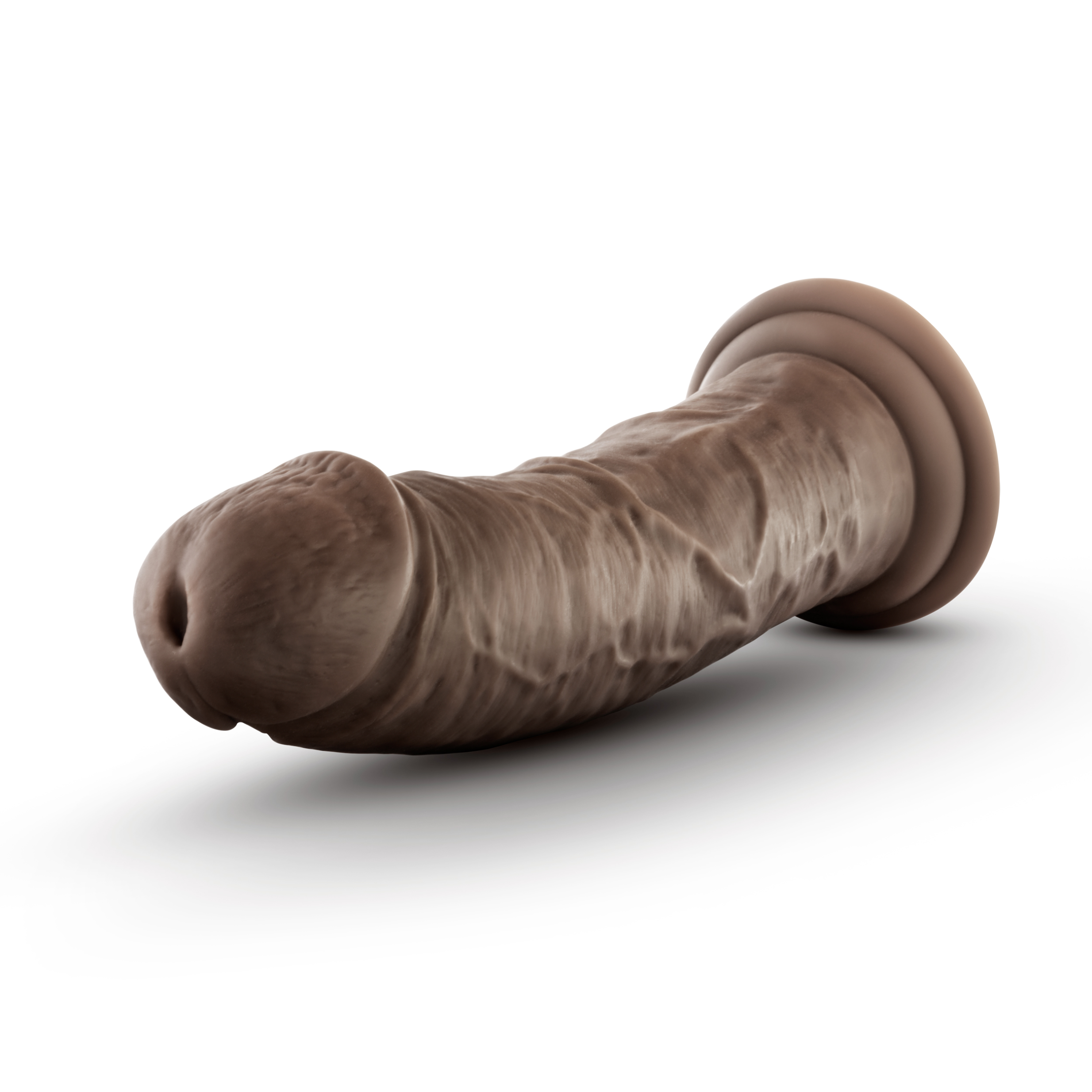 Dr Skin Glide 8in Self Lubricating Dildo Chocolate Chocolate