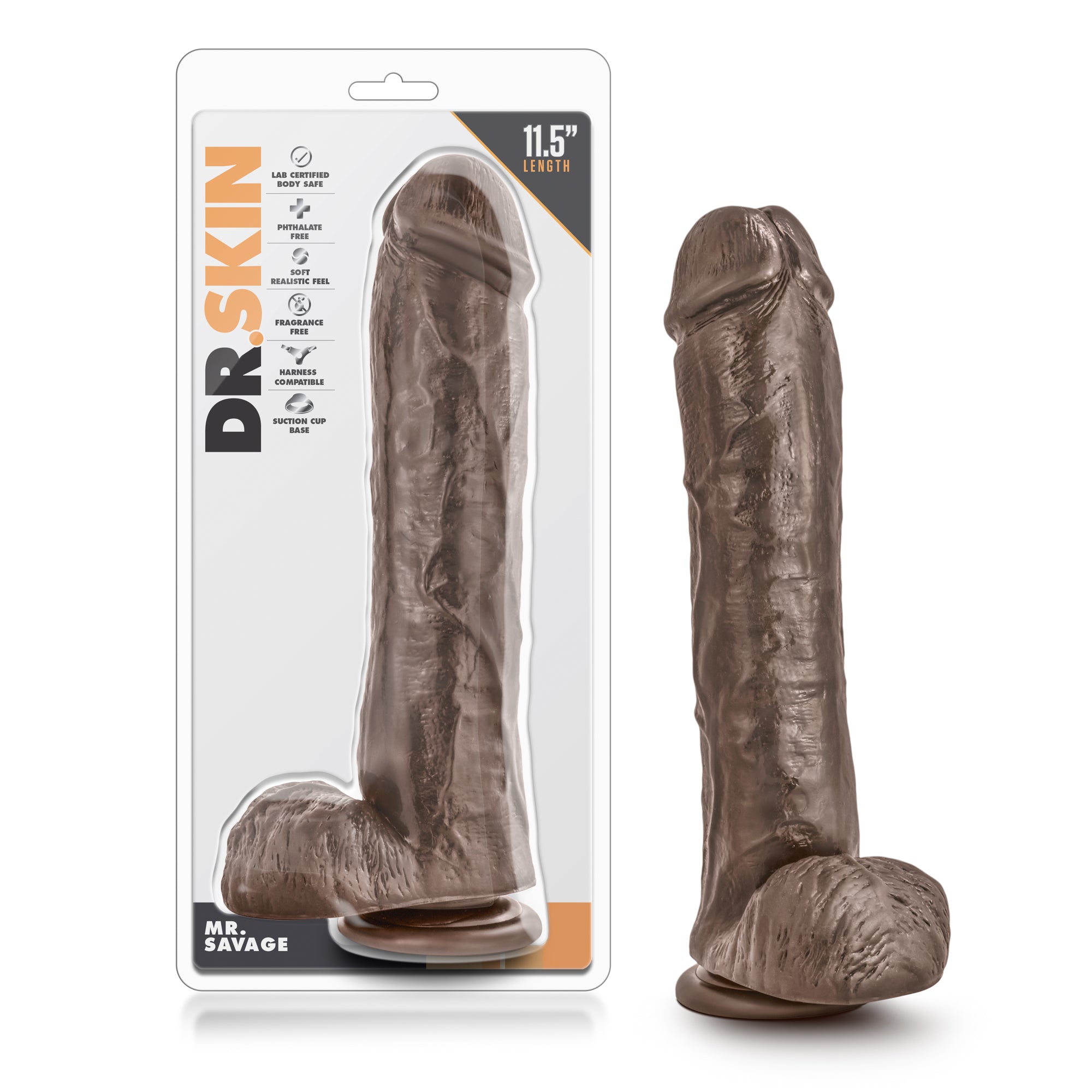 Dr. Skin - Mr. Dildo With Suction Cup - Chocolate