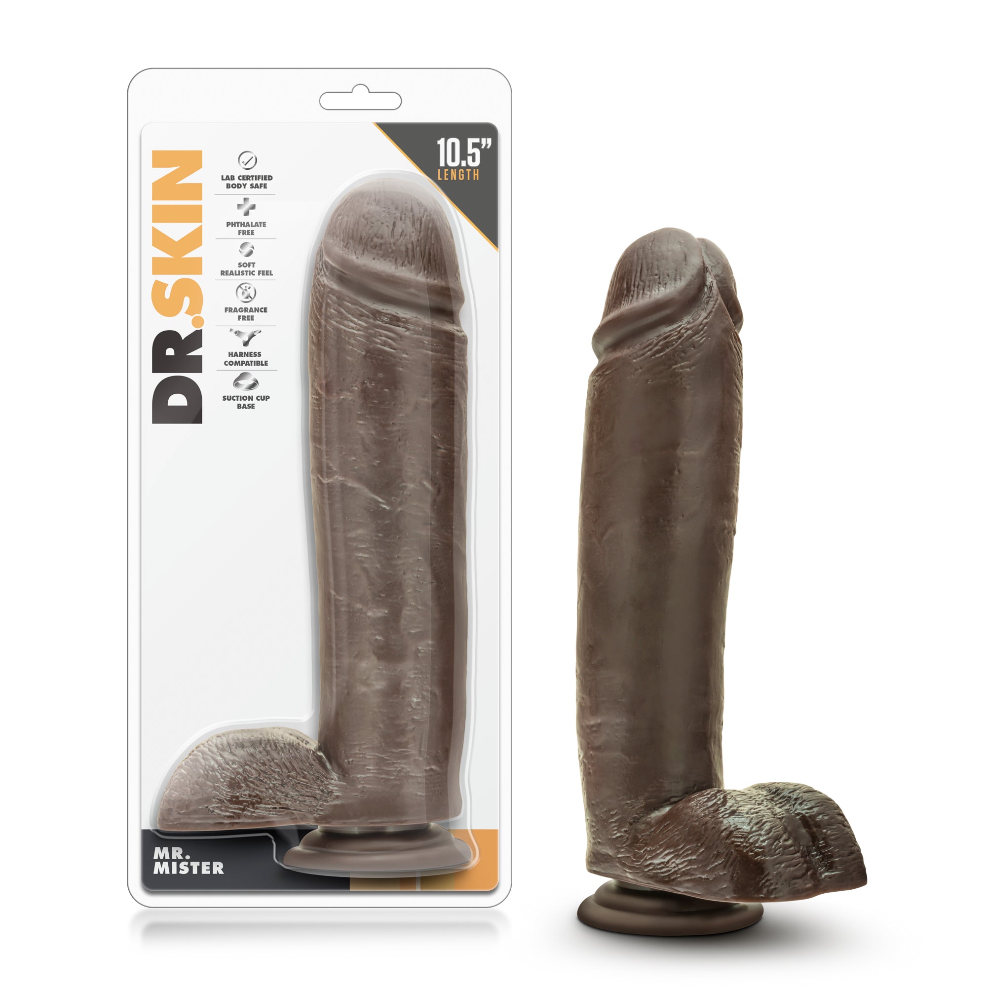 Dr. Skin - Mr. Dildo With Suction Cup - Chocolate