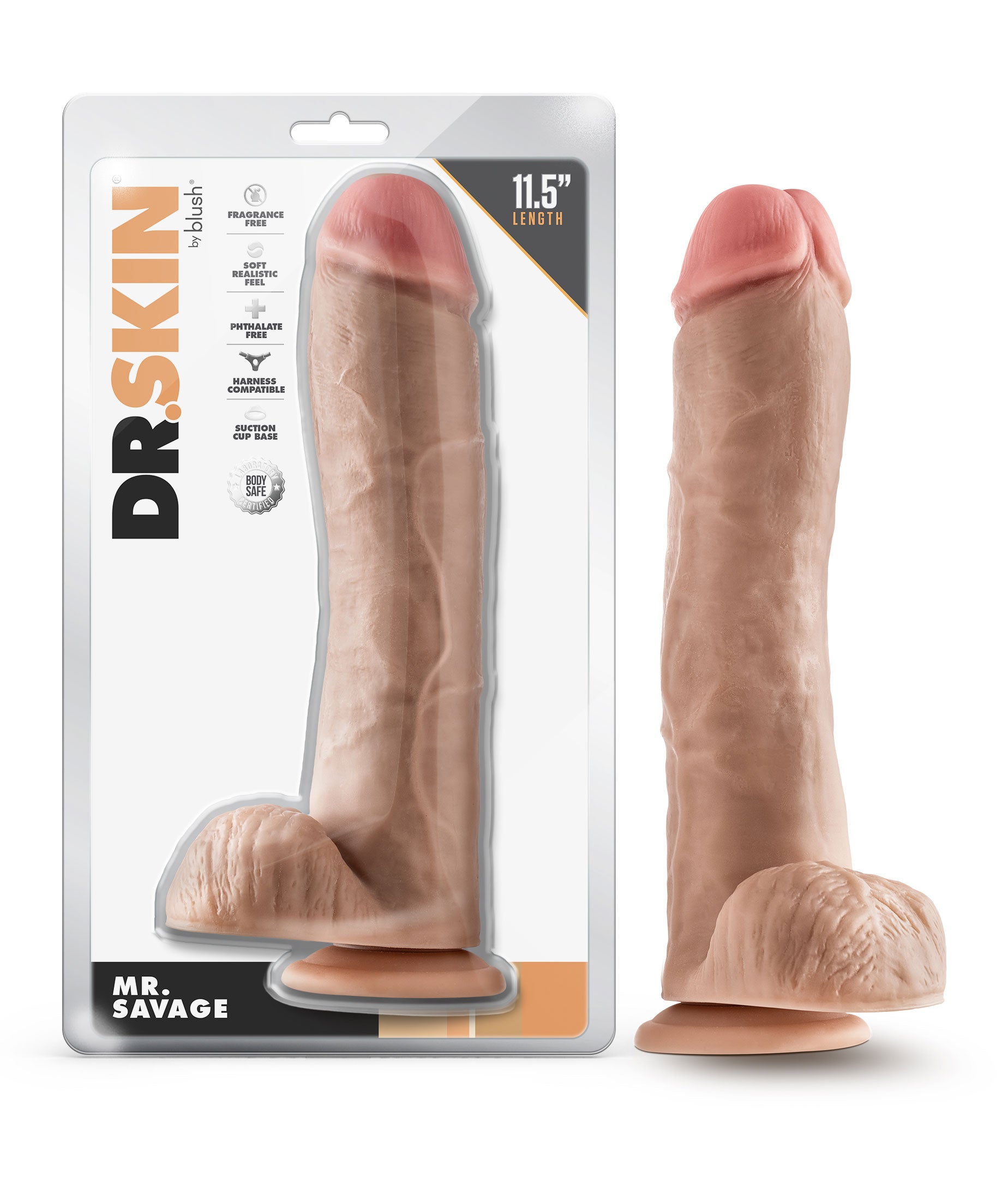 Dr. Skin - Mr. - Inch Dildo With Balls - Beige 11.5 Inch / Mr. Savage