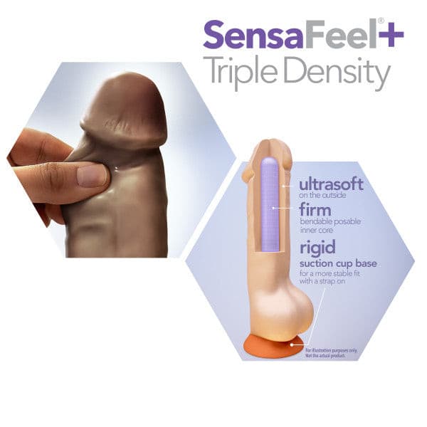 Dr Skin Plus 9in Thick Posable Dildo W/ Balls
