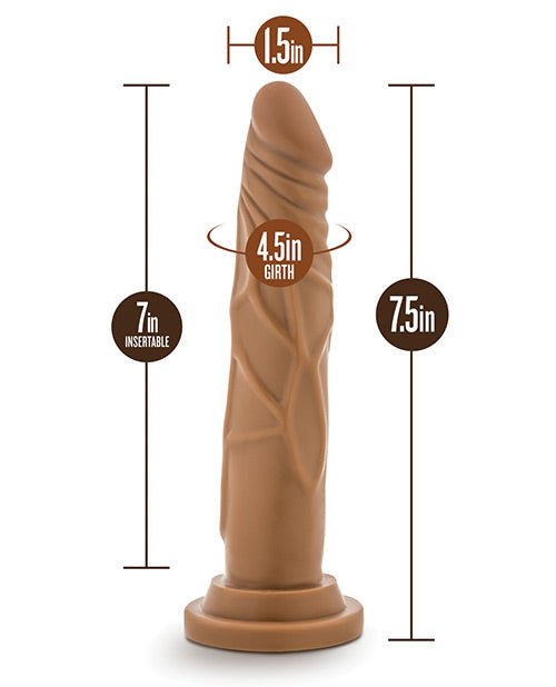 Dr. Skin - Realistic Cock - Basic 7.5 - Mocha 7.5"