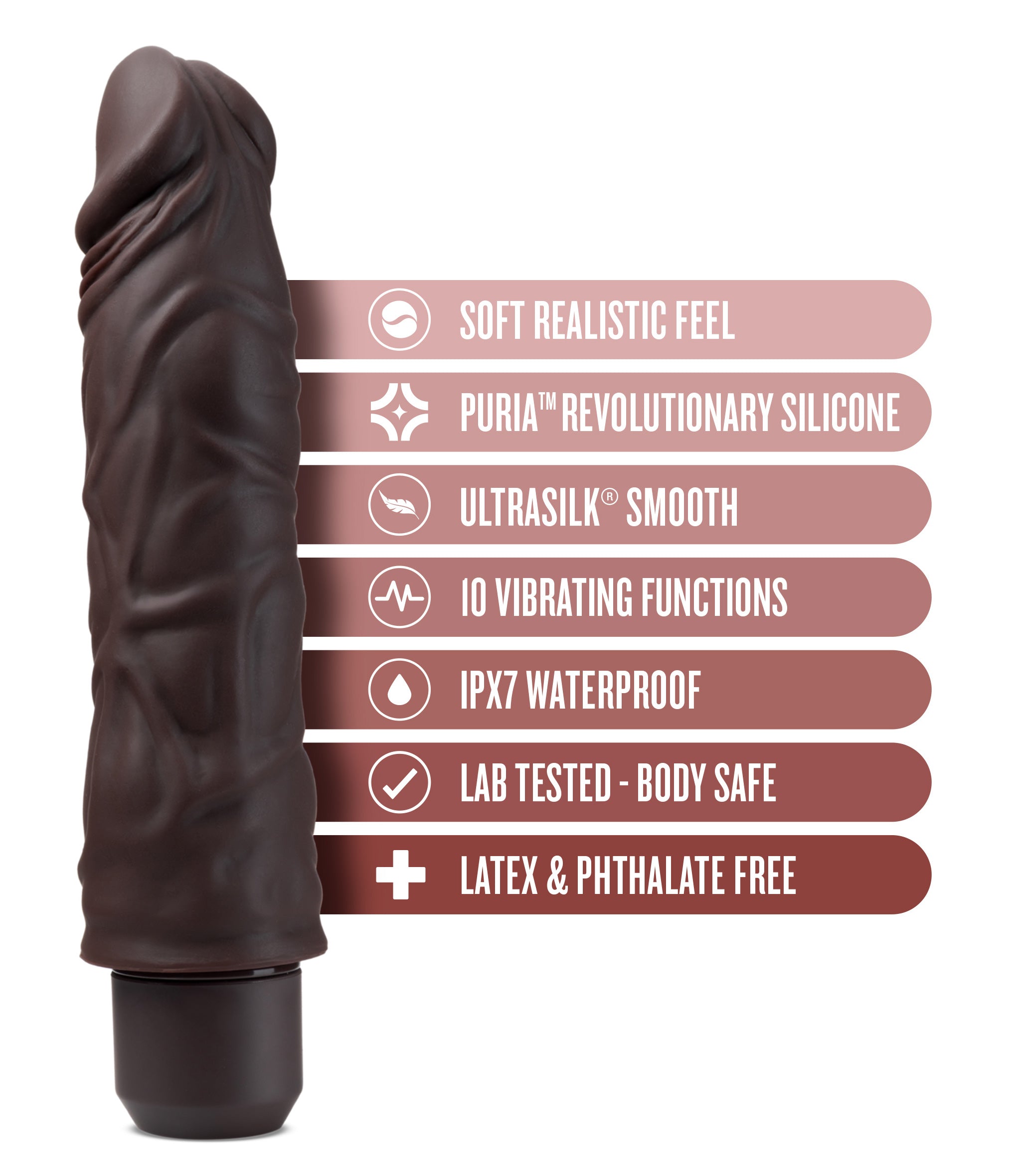 Dr. Skin Silicone Dr. David 8 In Vibrating Dildo