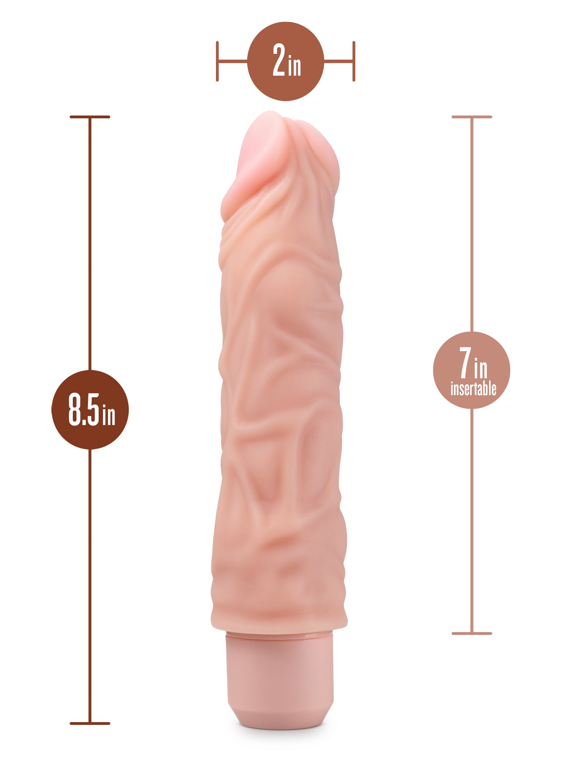 Dr. Skin Silicone Dr. David 8 In Vibrating Dildo