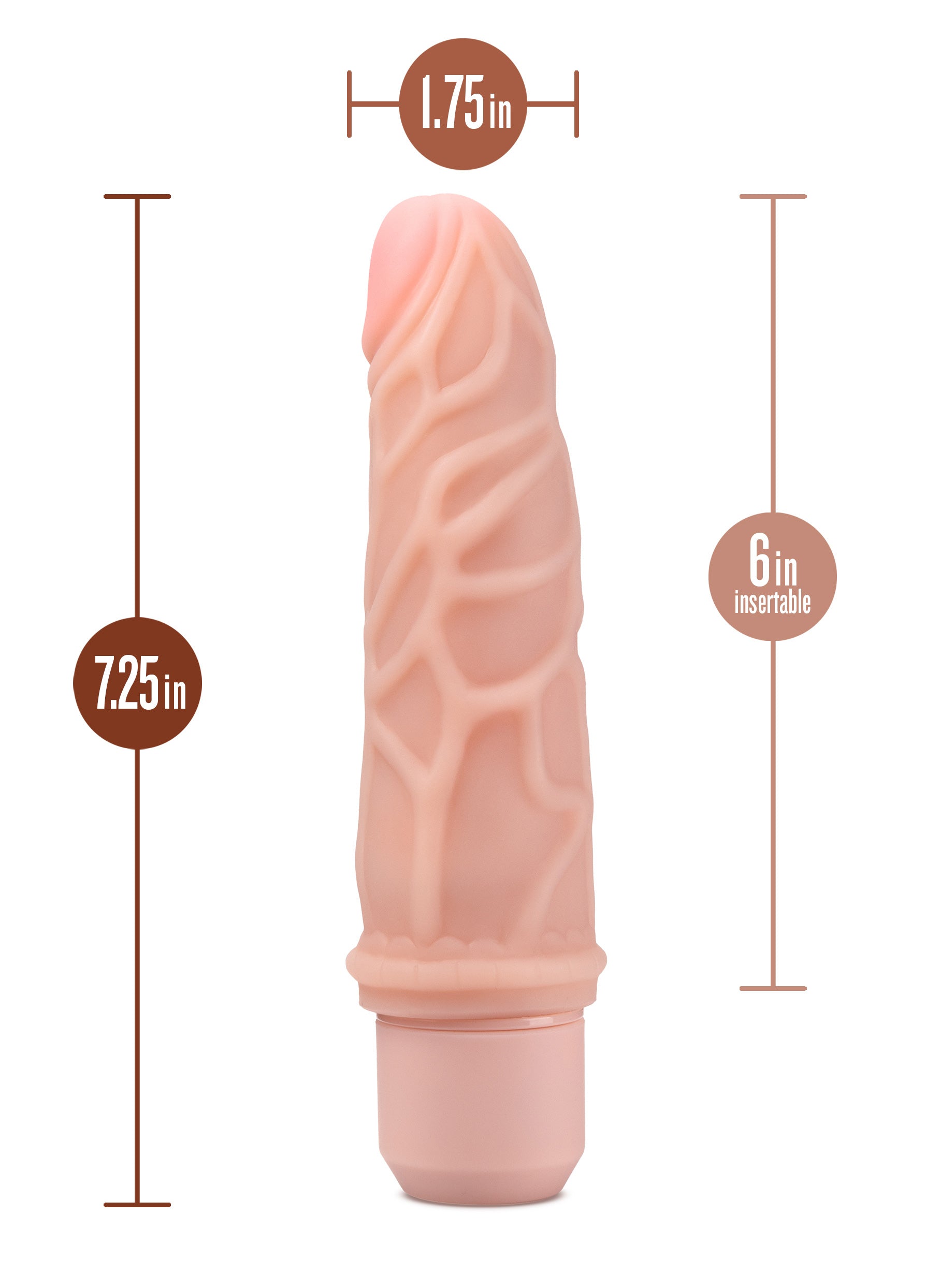 Dr. Skin Silicone Dr. Robert 7 In Vibrating Dildo