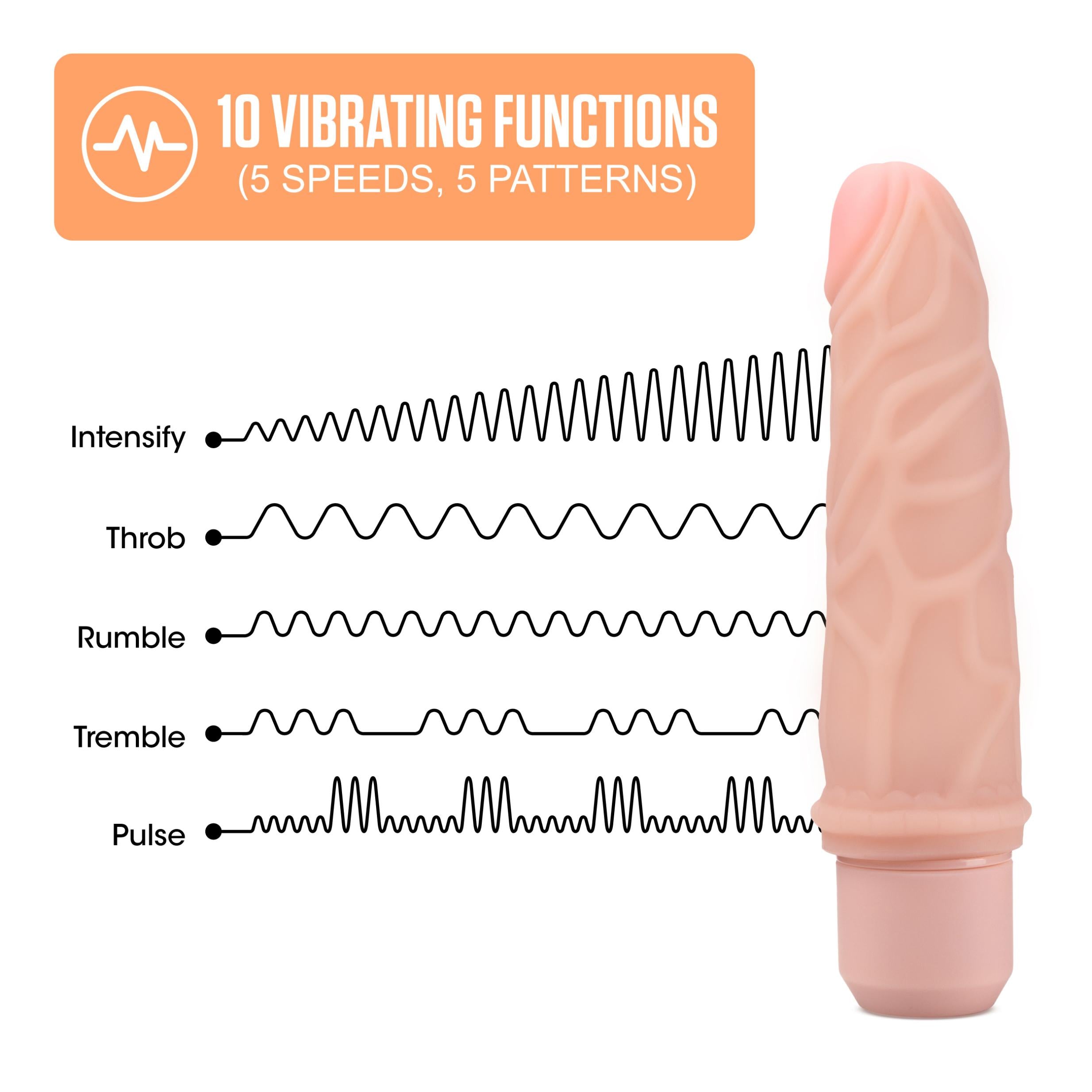 Dr. Skin Silicone Dr. Robert 7 In Vibrating Dildo