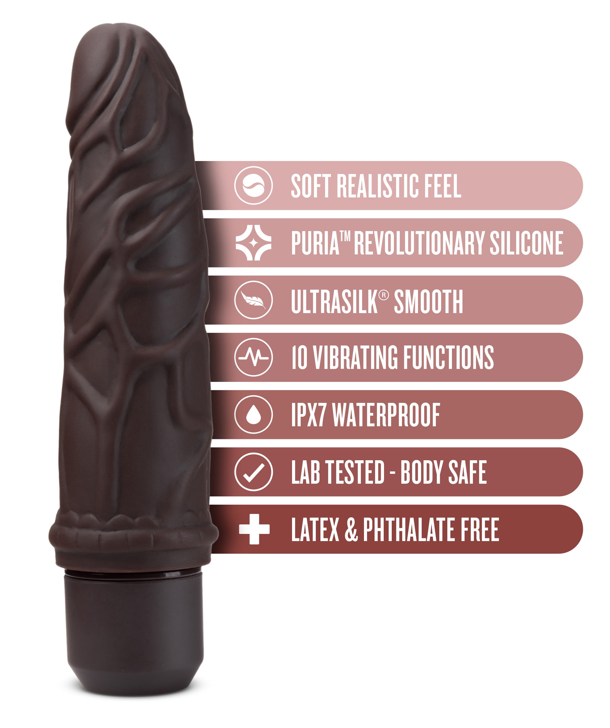 Dr. Skin Silicone Dr. Robert 7 In Vibrating Dildo