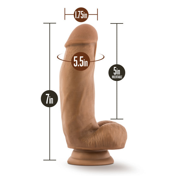 Dr. Skin Silicone - Dr. Samuel - 7 Inch Dildo  With Suction Cup - Vanilla