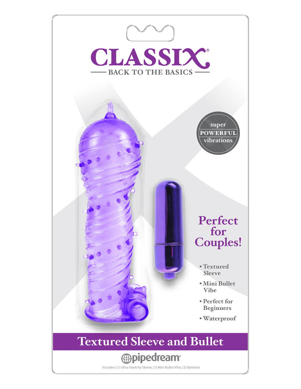 Duo Delight: Sensual Textured Sleeve and Mini Bullet Vibe Purple